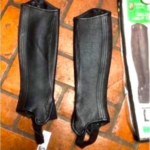NWT Tredstep Deluxe Leather Half Chaps Size 13/17